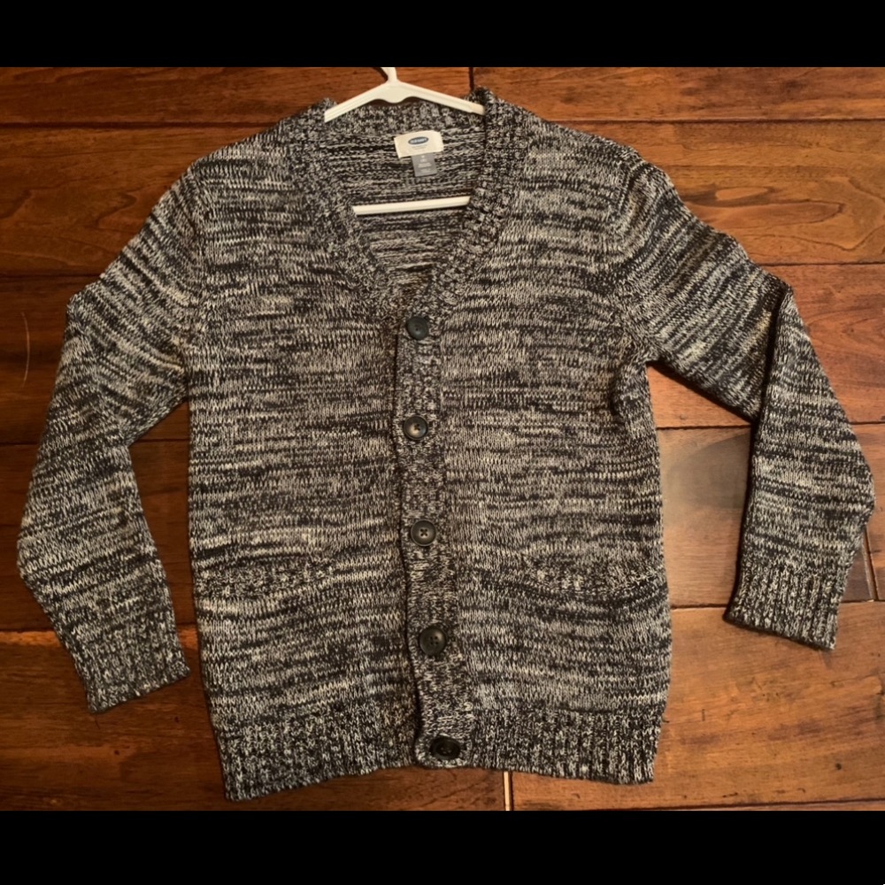 Marled Black Boys Cardigan M(8)